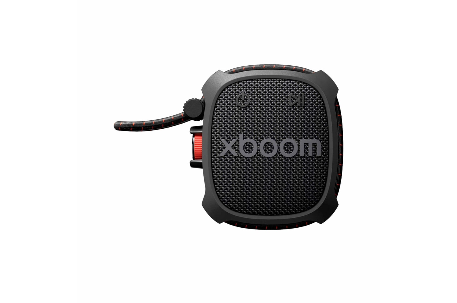 Vista frontal de LG xboom Rock by will.i.am | Parlante Bluetooth con durabilidad extrema para exteriores ROCK.CSCALBK